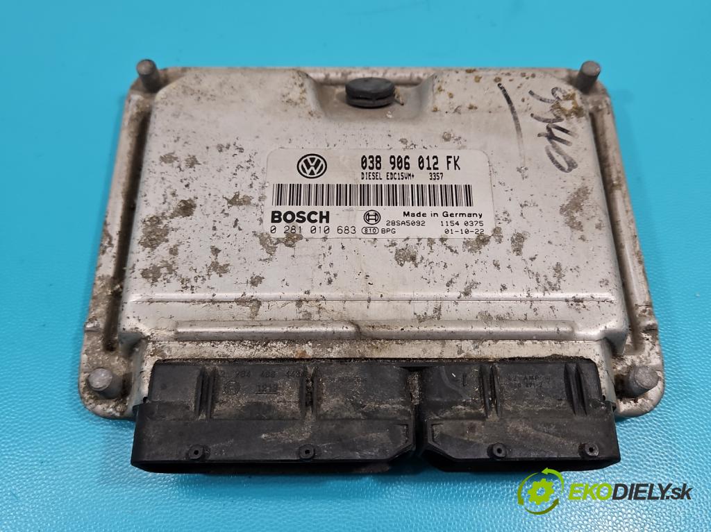 Seat Leon I 1999-2005 1.9 TDI 110 HP manual 81 kW 1896 cm3 5- riadiaca jednotka motora 038906012FK