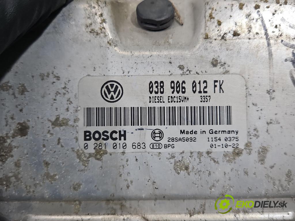 Seat Leon I 1999-2005 1.9 TDI 110 HP manual 81 kW 1896 cm3 5- riadiaca jednotka motora 038906012FK