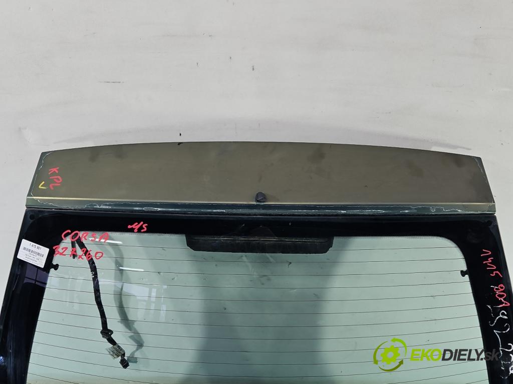 Opel Corsa C 2000-2006 1.0 12V 58 hp manual 43 kW 973 cm3 5- zadní kufrové dveře  (Zadní kapoty)