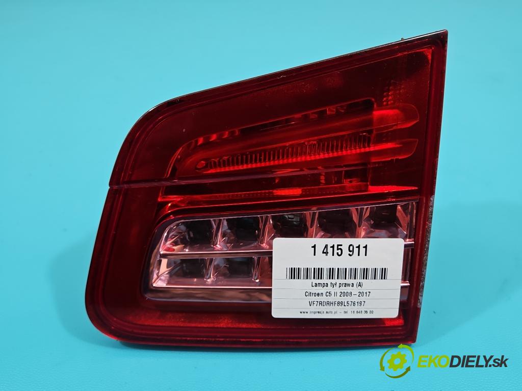 Citroen C5 II 2008-2017 2.0 hdi 140 HP manual 103 kW 1997 cm3 4- svetlo / reflektor zadné pravé 9687582980 (Kľučka dverí ostatné)