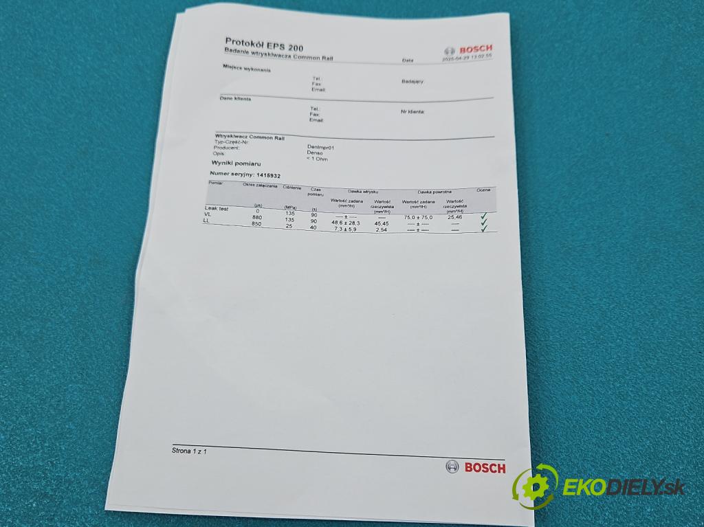 Opel Combo C 2001-2011 1.7 CDTI 101 HP manual 74 kW 1686 cm3 5- vstrek 897313-8613 (Vstrekovač paliva)