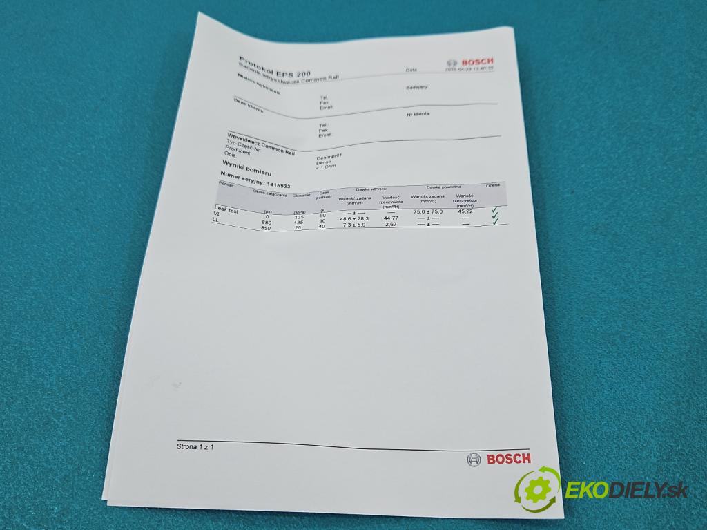 Opel Combo C 2001-2011 1.7 CDTI 101 HP manual 74 kW 1686 cm3 5- vstrek 897313-8613 (Vstrekovač paliva)