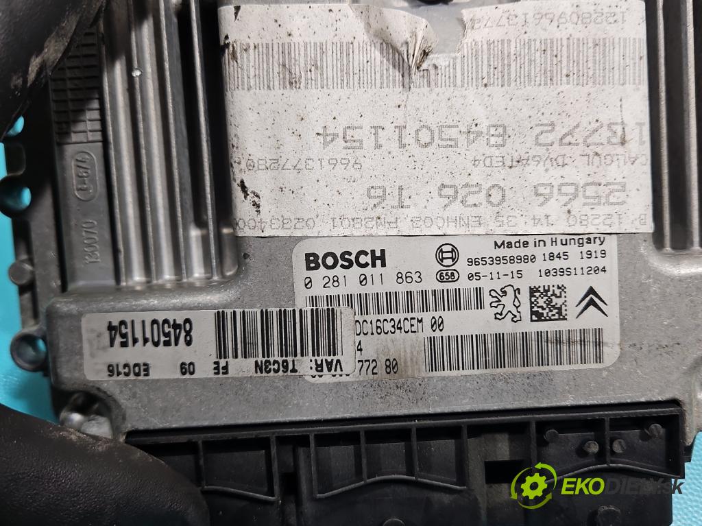 Peugeot 307 1.6 HDI 90 HP manual 66 kW 1560 cm3 5- riadiaca jednotka motora 0281011863