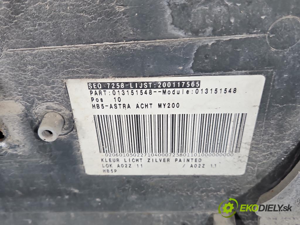 Opel Astra III 2004-2014 1.8 16V 125 hp manual 92 kW 1796 cm3 5- nárazník zadní (Ostatné)