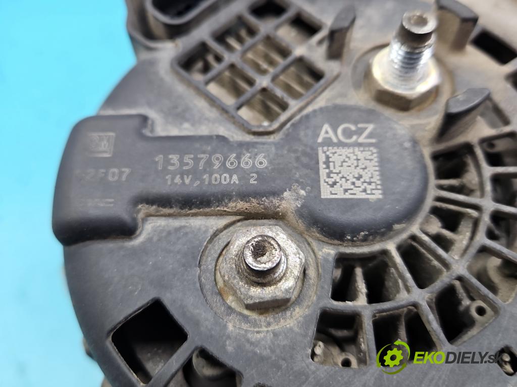 Opel Insignia A 2008-2017 1.6 T 179KM manual 132 kW 1598 cm3 4- Alternator 13579666 (Alternátory)
