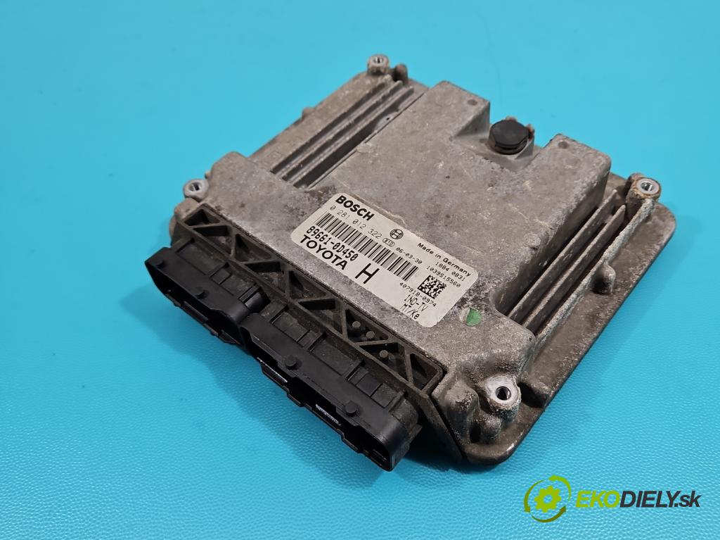 Toyota Yaris II 2005-2011 1.4 D4D 90 HP manual 66 kW 1364 cm3 5- riadiaca jednotka motora 0281012322