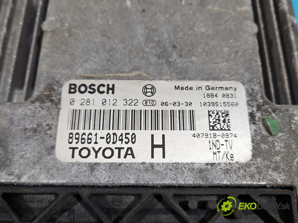 Toyota Yaris II 2005-2011 1.4 D4D 90 HP manual 66 kW 1364 cm3 5- riadiaca jednotka motora 0281012322