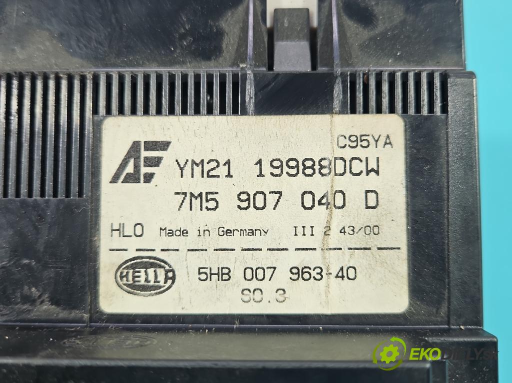 Ford Galaxy Mk1 1995-2006 2.3 16v 145 HP manual 107 kW 2295 cm3 5- panel kúrenia 7M5907040D