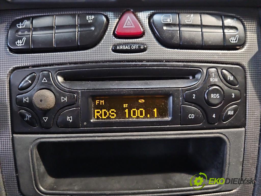 Mercedes C W203 2000-2007 1.8 kompresor 143 HP automatic 105 kW 1796 cm3 4- Radio originál A2038202286
