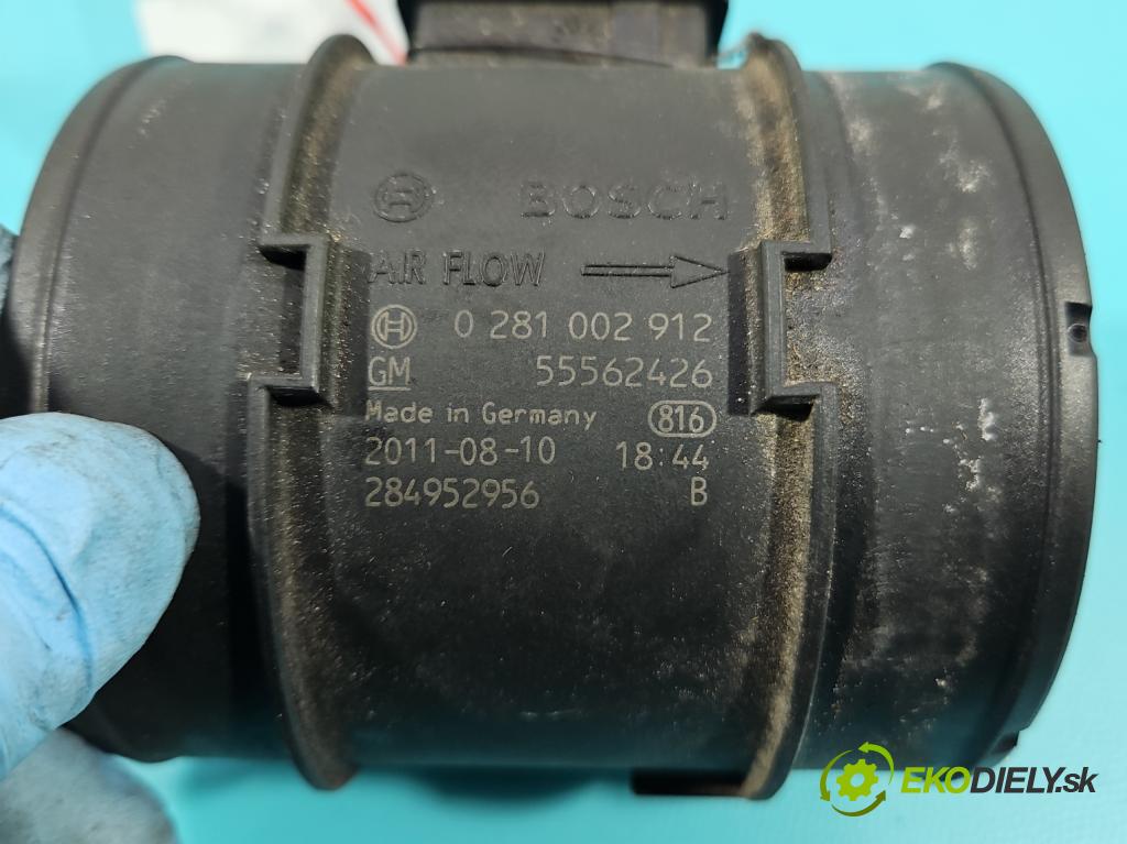 Opel Insignia A 2008-2017 2.0 CDTI 131 HP automatic 96 kW 1956 cm3 5- průtokoměr: 0281002912 (Váhy vzduchu)