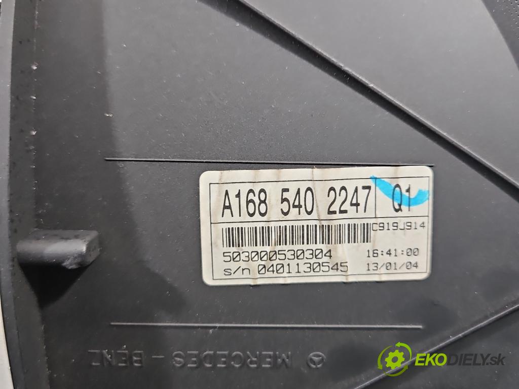 Mercedes A W168 1997-2004 1.7 cdi 95 HP manual 70 kW 1689 cm3 5- prístrojovka/ budíky A1685402247 (Prístrojové dosky, displeje)