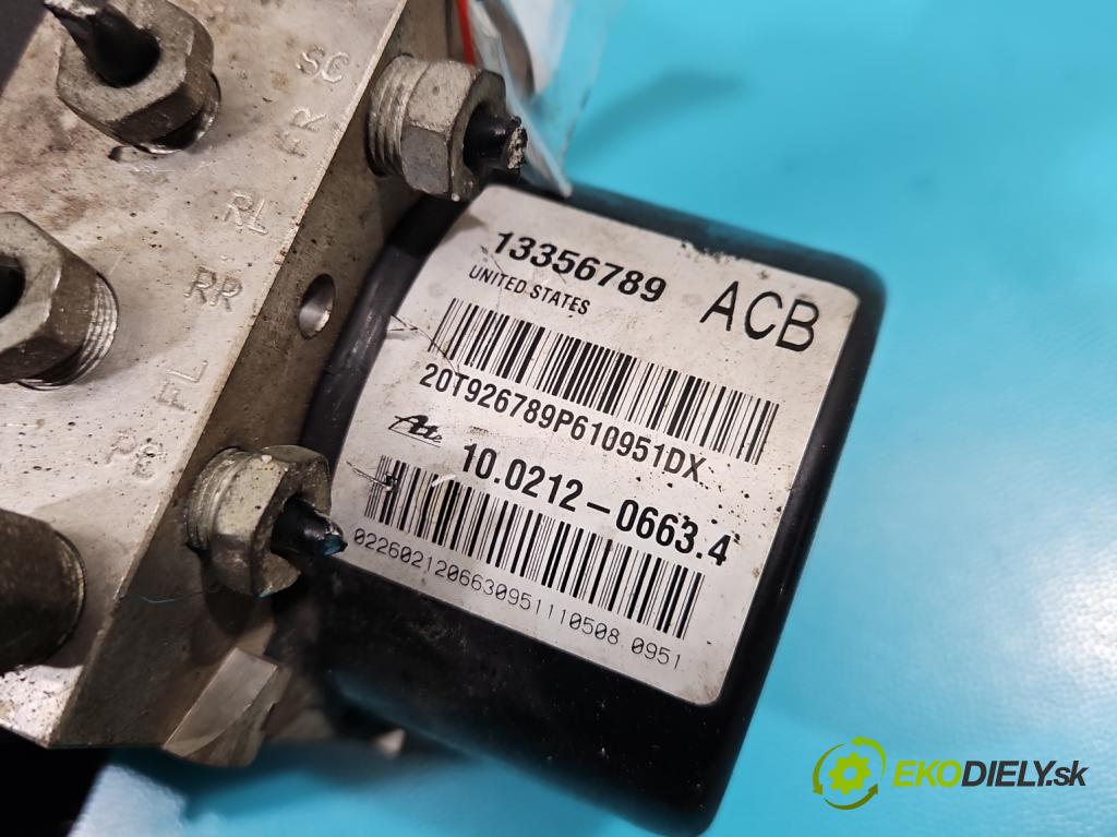 Opel Astra IV 2009-2015 1.7 CDTI 125 HP manual 92 kW 1686 cm3 5- čerpadlo abs 13356789 (Pumpy ABS)