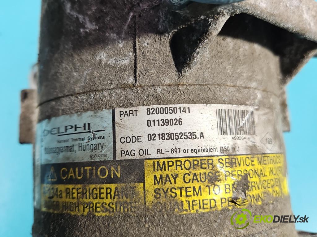 Renault Megane II 2003-2008 1.4 16V 98 HP manual 72 kW 1390 cm3 5- Kompresor: klimatizácie 8200050141 (Kompresory klimatizácie)