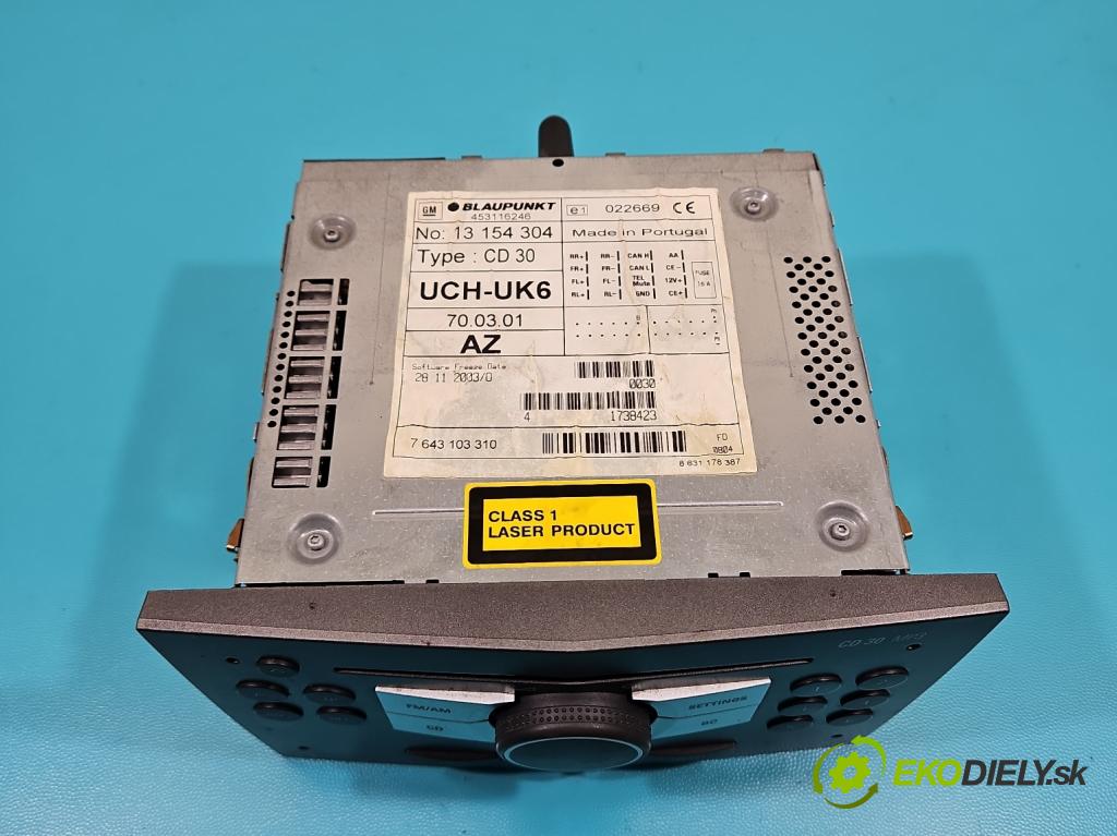 Opel Astra III 2004-2014 1.8 16V 125 HP manual 92 kW 1796 cm3 5- Radio originál 13154304