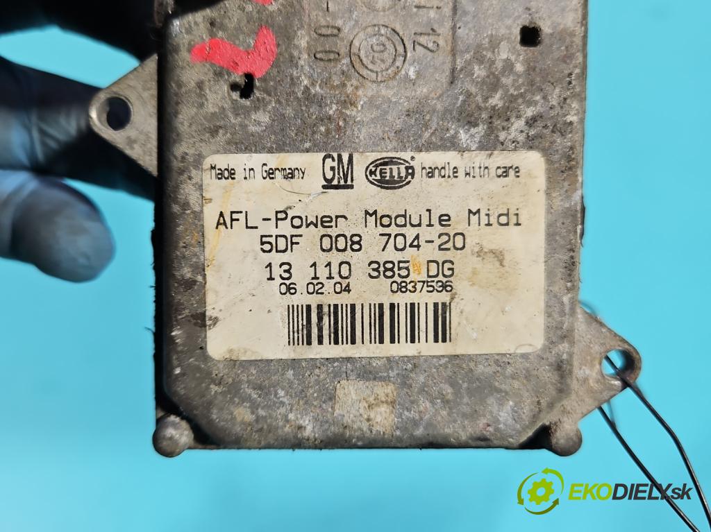 Opel Astra III 2004-2014 1.8 16V 125 HP manual 92 kW 1796 cm3 5- střídač: xenon 13110385 (Riadiaca jednotka xenónu)