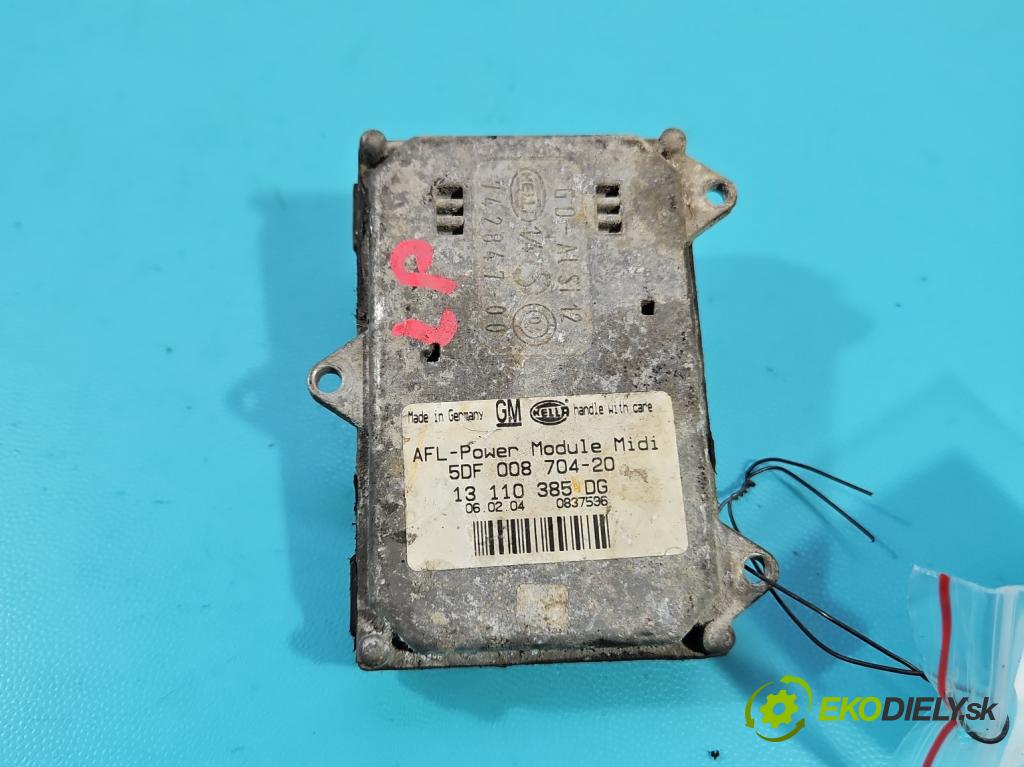 Opel Astra III 2004-2014 1.8 16V 125 HP manual 92 kW 1796 cm3 5- střídač: xenon 13110385 (Riadiaca jednotka xenónu)