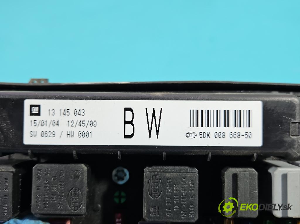 Opel Astra III 2004-2014 1.8 16V 125 hp manual 92 kW 1796 cm3 5- skříňka pojistková 13145043 (Pojistkové skříňky)