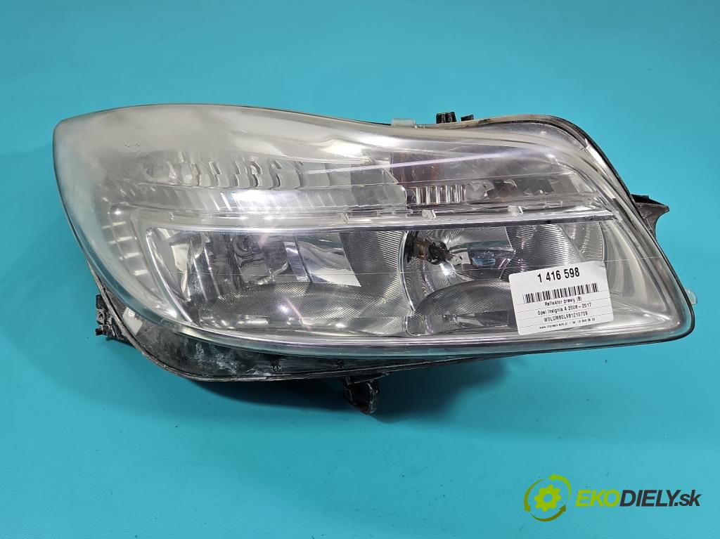 Opel Insignia A 2008-2017 2.0 CDTI 131 HP automatic 96 kW 1956 cm3 5- Reflektor: pravý 13226783 (Pravé)