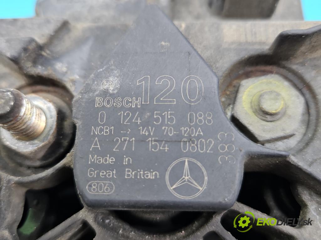 Mercedes C W203 2000-2007 1.8 kompresor 143 HP automatic 105 kW 1796 cm3 4- Alternator 0124515088 (Alternátory)
