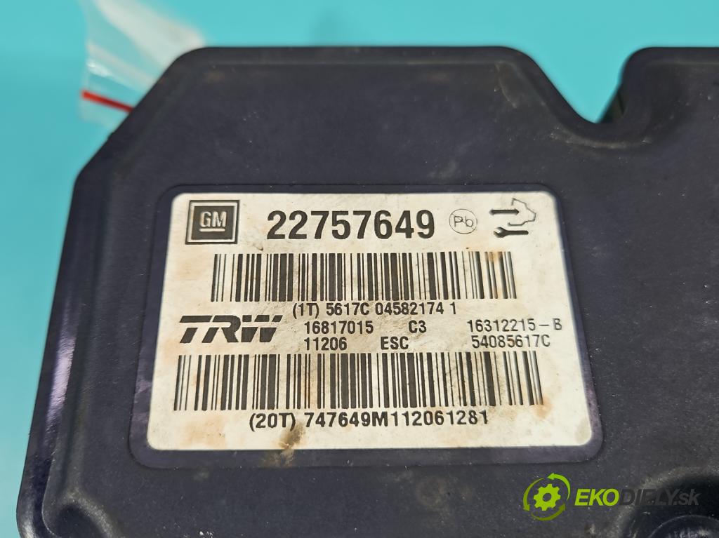 Opel Insignia A 2008-2017 2.0 CDTI 131 HP automatic 96 kW 1956 cm3 5- čerpadlo abs 22757649 (Pumpy ABS)