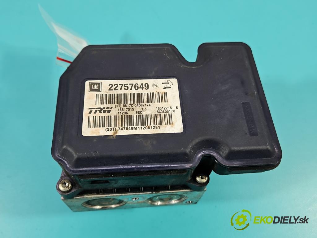 Opel Insignia A 2008-2017 2.0 CDTI 131 HP automatic 96 kW 1956 cm3 5- čerpadlo abs 22757649 (Pumpy ABS)