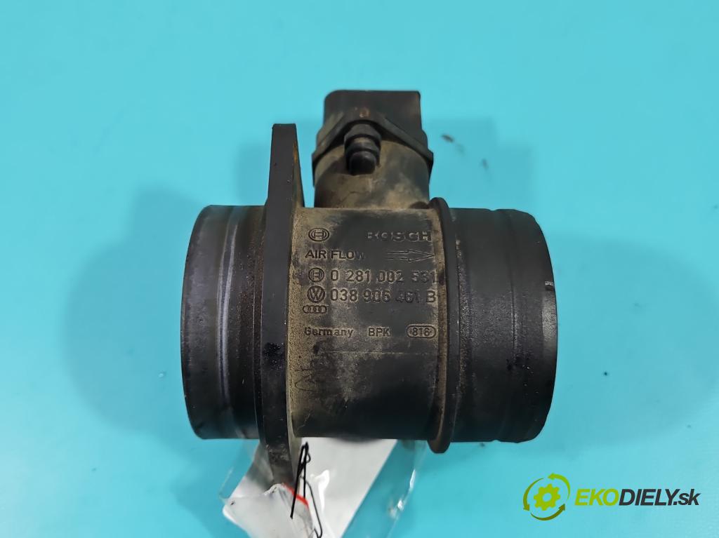 Skoda Fabia I 1999-2007 1.4 tdi 75 HP manual 55 kW 1422 cm3 5- průtokoměr: 0281002531 (Váhy vzduchu)