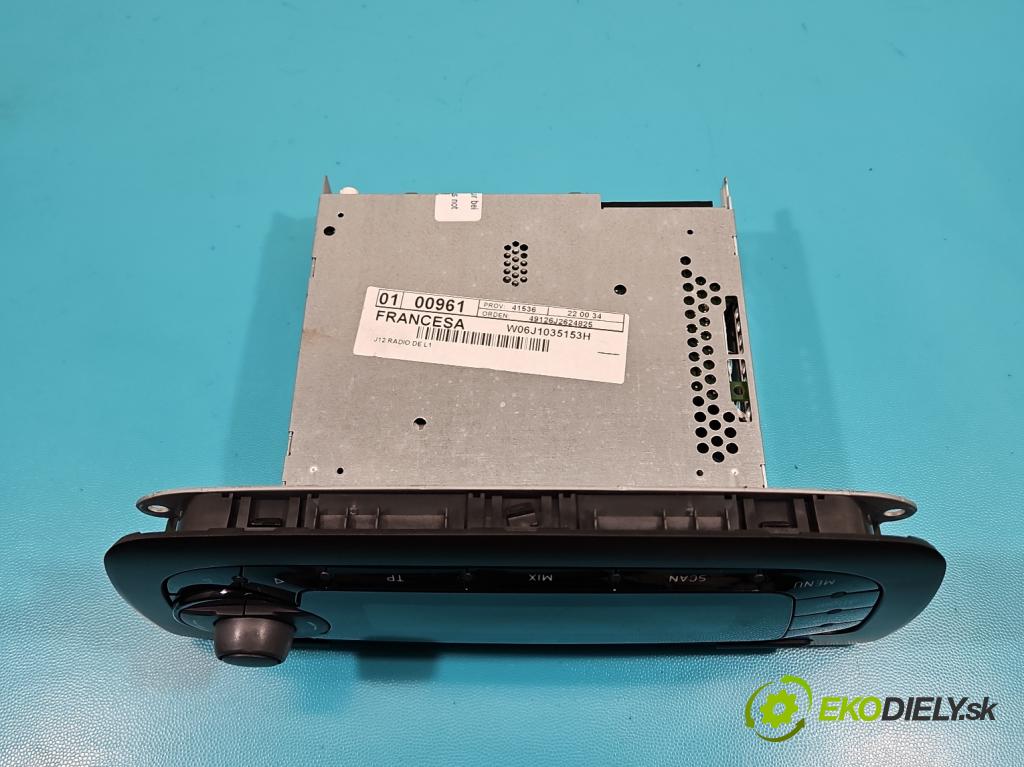 Seat Ibiza IV 6J 2008-2017 1.6 TDI 90 HP manual 66 kW 1598 cm3 5- Radio originál 6J1035153H