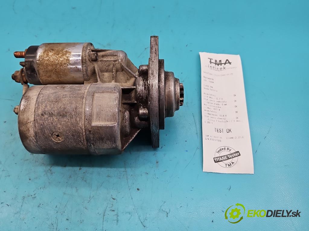 Skoda Felicia 1.3 mpi 68 HP manual 50 kW 1289 cm3 5- štartér 443115141310 (Štartéry)