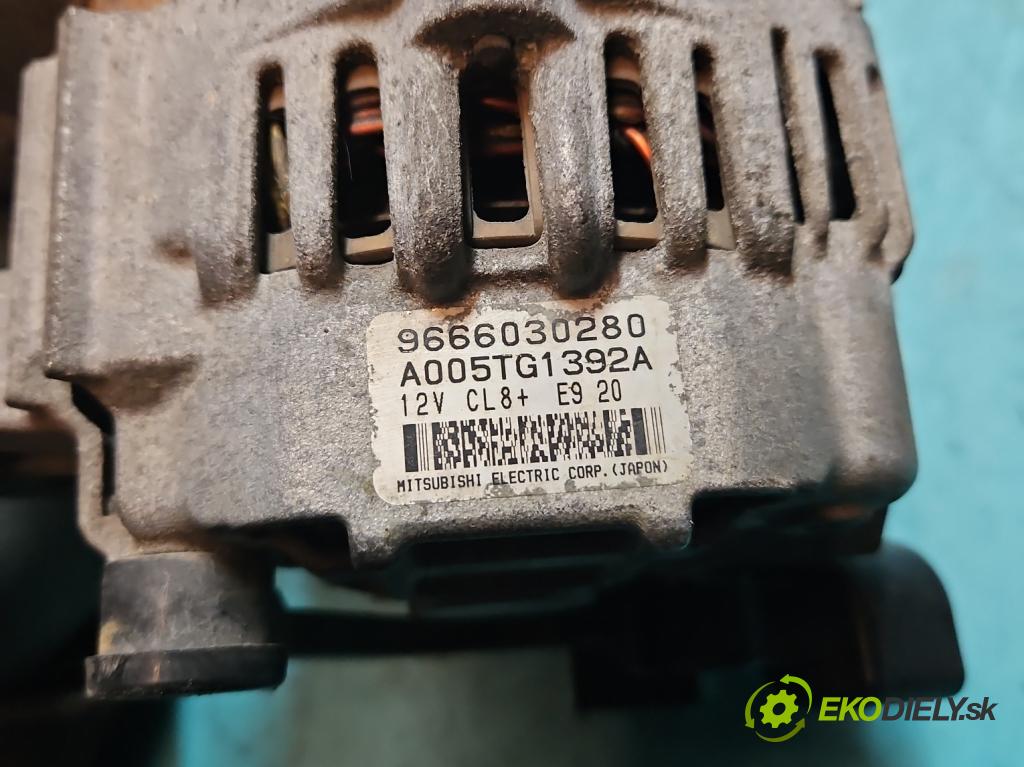 Peugeot 207 1.4 8v 73 HP manual 54 kW 1360 cm3 5- Alternator 9666030280 (Alternátor)