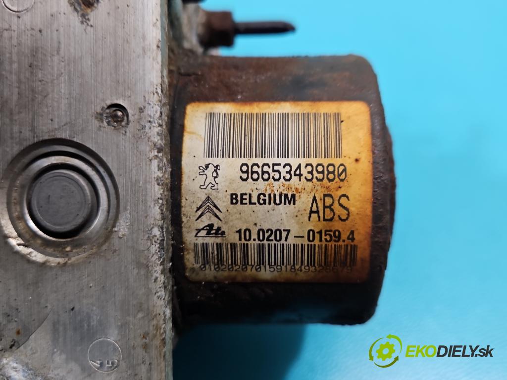Peugeot 207 1.4b: 73 HP manual 54 kW 1360 cm3 5- čerpadlo abs 9665343980 (Pumpy ABS)
