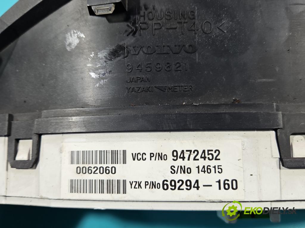 Volvo V70 II 1999-2007 2.5 tdi 140 HP manual 103 kW 2461 cm3 5- prístrojovka/ budíky 9472452 (Prístrojové dosky, displeje)