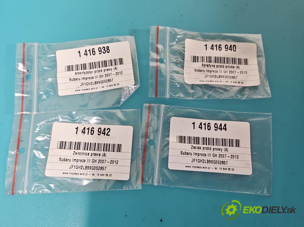 Subaru Impreza III GH 2007-2012 1.5 boxer 107 HP manual 79 kW 1498 cm3 5- náboj pravé  (Náboje)