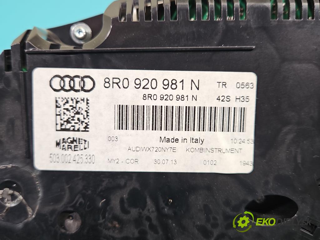 Audi Q5 2008-2016 2.0 TFSI 224hp automatic 165 kW 1984 cm3 5- prístrojovka/ budíky 8R0920981N (Prístrojové dosky, displeje)