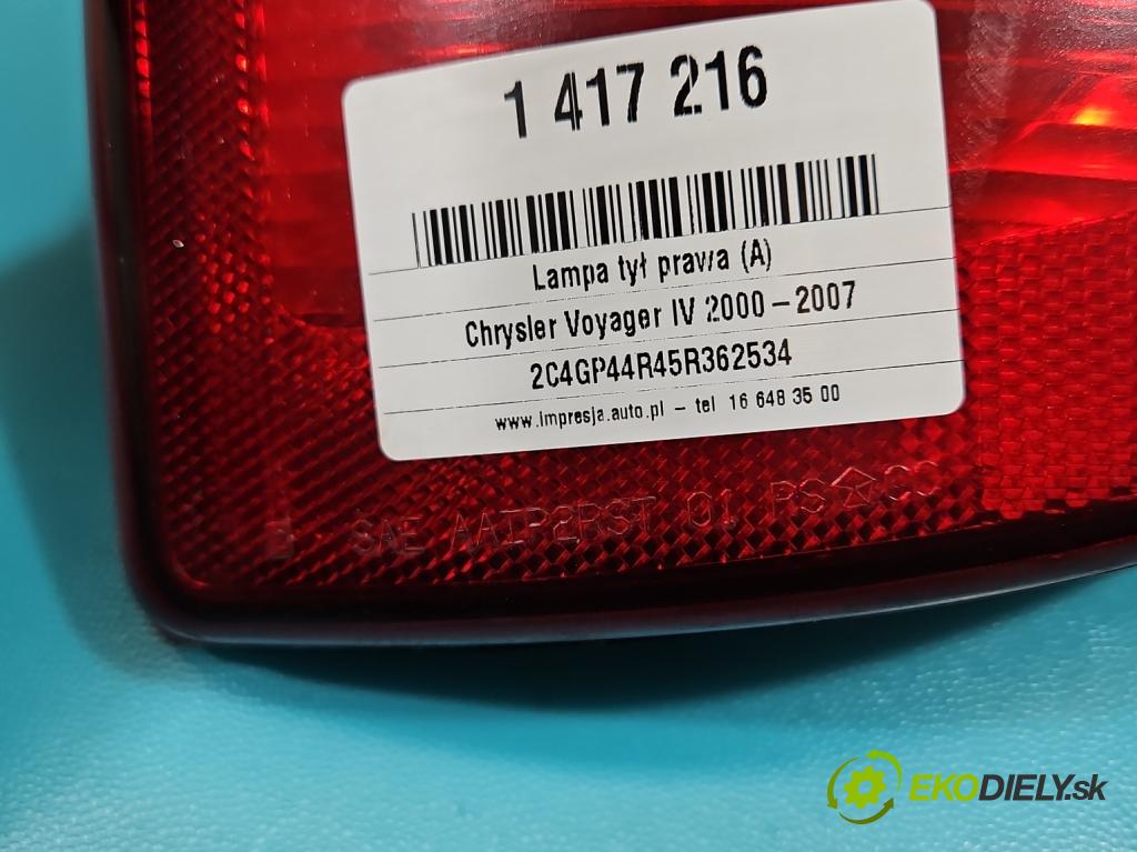 Chrysler Voyager IV 2000-2007 3.3 V6 158 HP automatic 116 kW 3300 cm3 5- svetlo / reflektor zadné pravé 4857928 (Kľučka dverí ostatné)