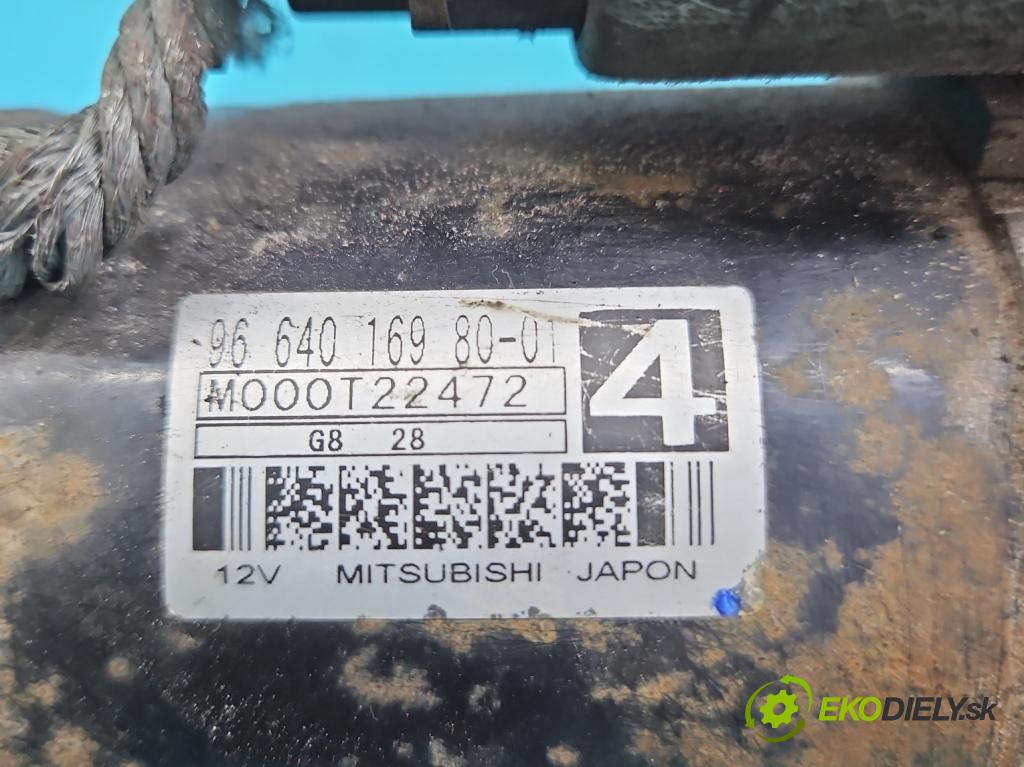 Citroen C4 I 2004-2011 1.6 hdi 90 HP manual 66,2 kW 1560 cm3 3- štartér 9646694080 (Štartéry)