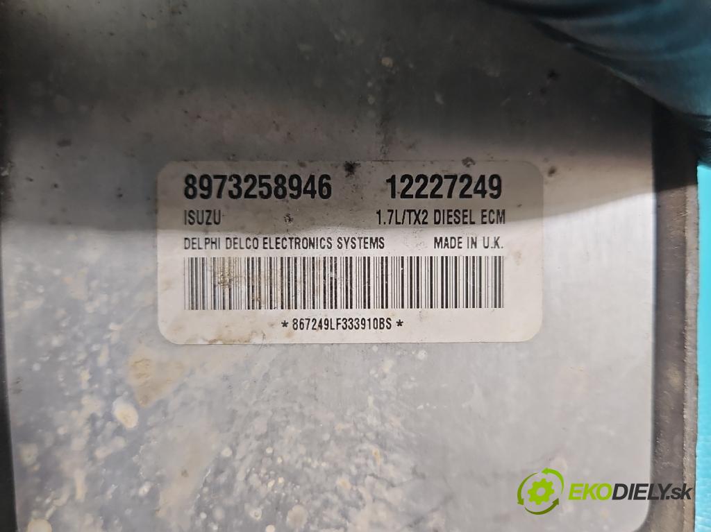 Opel Meriva A 2002-2010 1.7 dti 75 HP manual 55 kW 1686 cm3 5- riadiaca jednotka motora 12227249