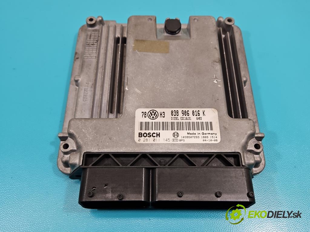 Vw Passat B5 1995-2005 2.0 tdi 136 HP manual 100 kW 1968 cm3 4- riadiaca jednotka motora 038906016K