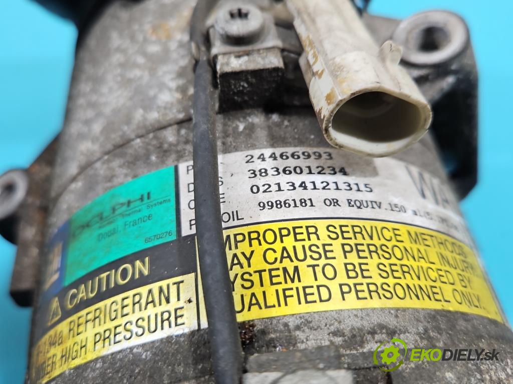 Opel Astra III 2004-2014 1.8 16V 125 HP manual 92 kW 1796 cm3 5- Kompresor: klimatizácie 24466993 (Kompresory klimatizácie)