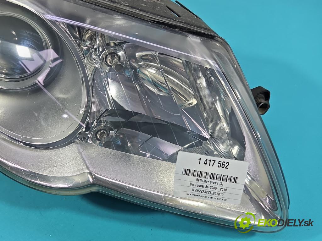 Vw Passat B6 2005-2010 2.0 TDI 140 HP manual 103 kW 1968 cm3 4- Reflektor: pravý 3C0941006J (Pravé)