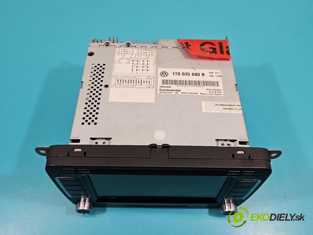 Vw Tiguan I 2007-2016 2.0 tdi 140 HP automatic 103 kW 1968 cm3 5- Radio originál 1T0035680B