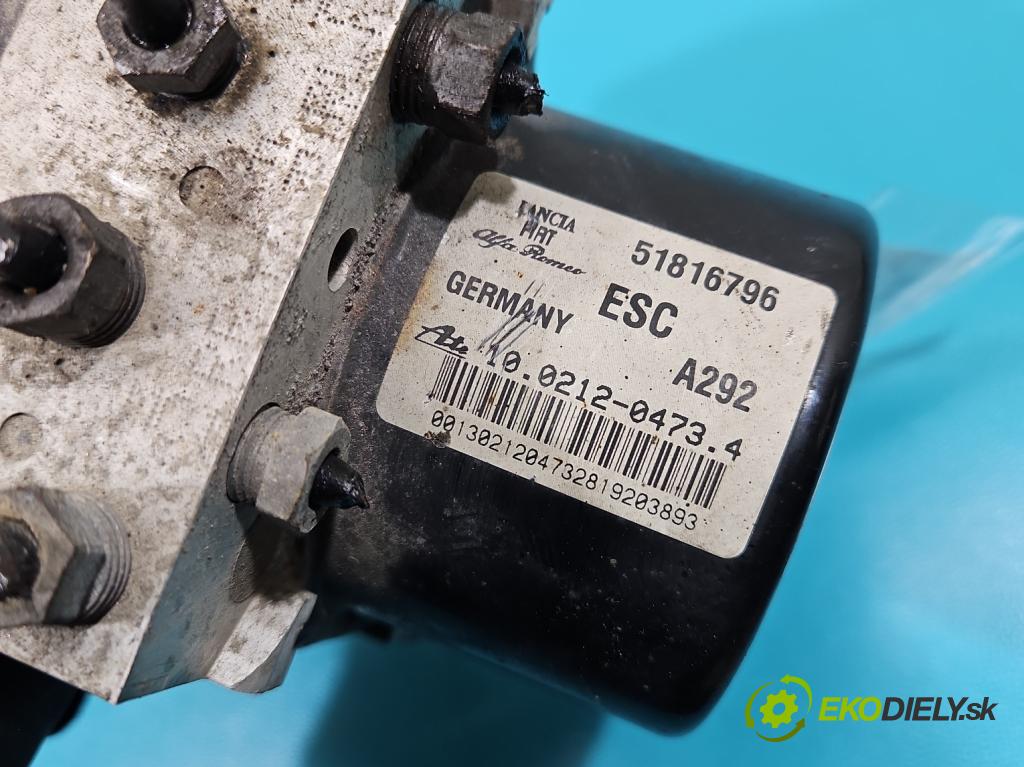 Fiat Doblo II 2010- 1.6 JTD 101 HP manual 74 kW 1598 cm3 5- čerpadlo abs 51816796 (Pumpy ABS)