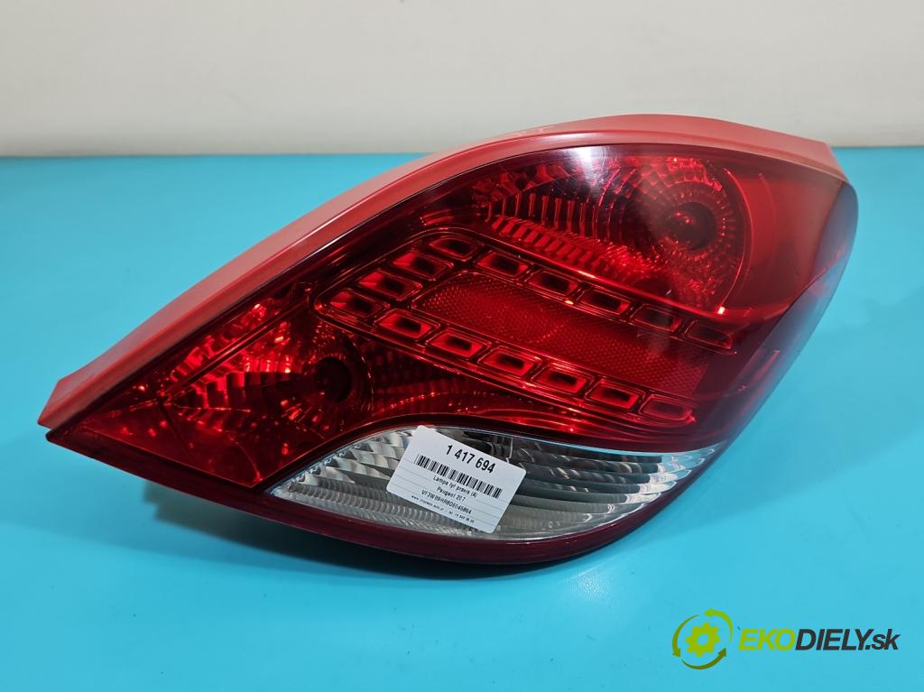 Peugeot 207 1.6 hdi 111KM manual 82 kW 1560 cm3 2- svetlo / reflektor zadné pravé 9686567180 (Kľučka dverí ostatné)