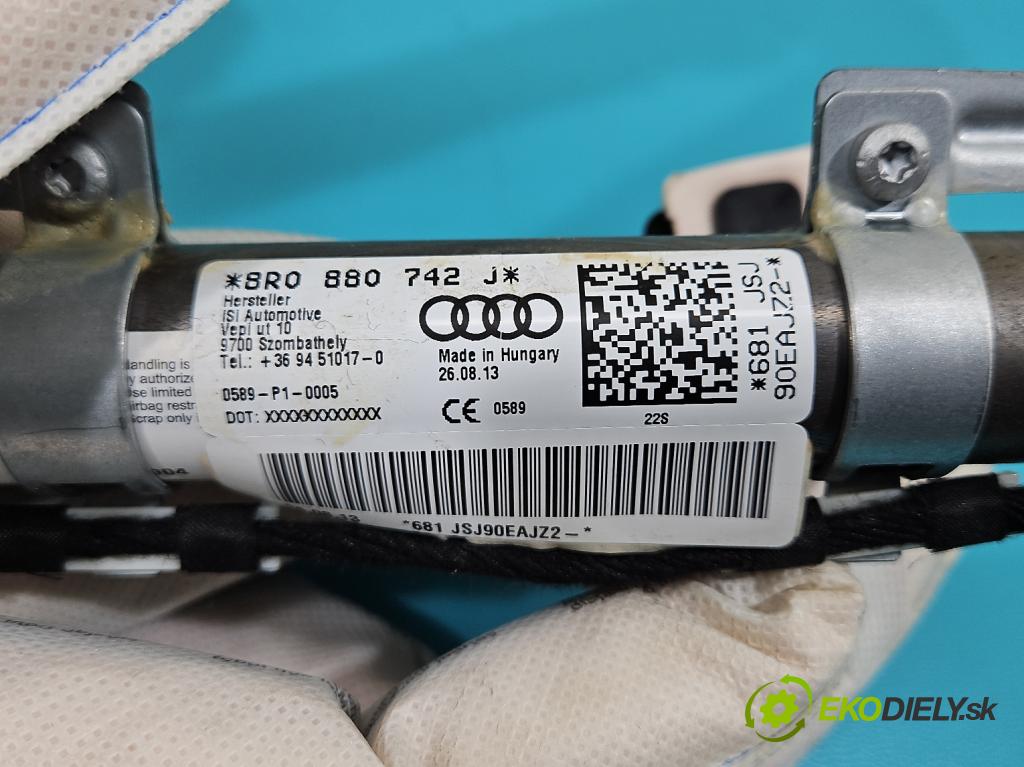 Audi Q5 2008-2016 2.0 TFSI 224hp automatic 165 kW 1984 cm3 5- clona pravé 8R0880742J