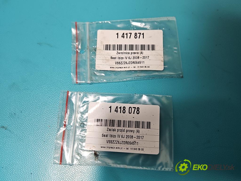 Seat Ibiza IV 6J 2008-2017 1.6 TDI 90 HP manual 66 kW 1598 cm3 5- náboj pravé  (Náboje)