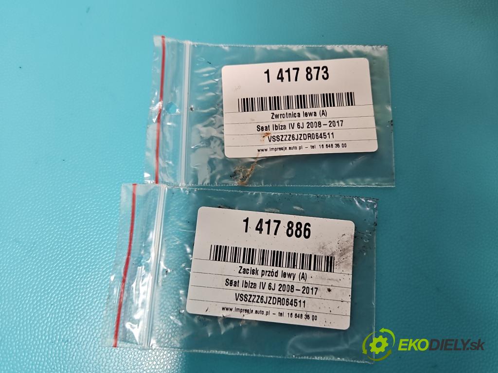 Seat Ibiza IV 6J 2008-2017 1.6 TDI 90 HP manual 66 kW 1598 cm3 5- brzdič predné ľavý  (Ostatné)
