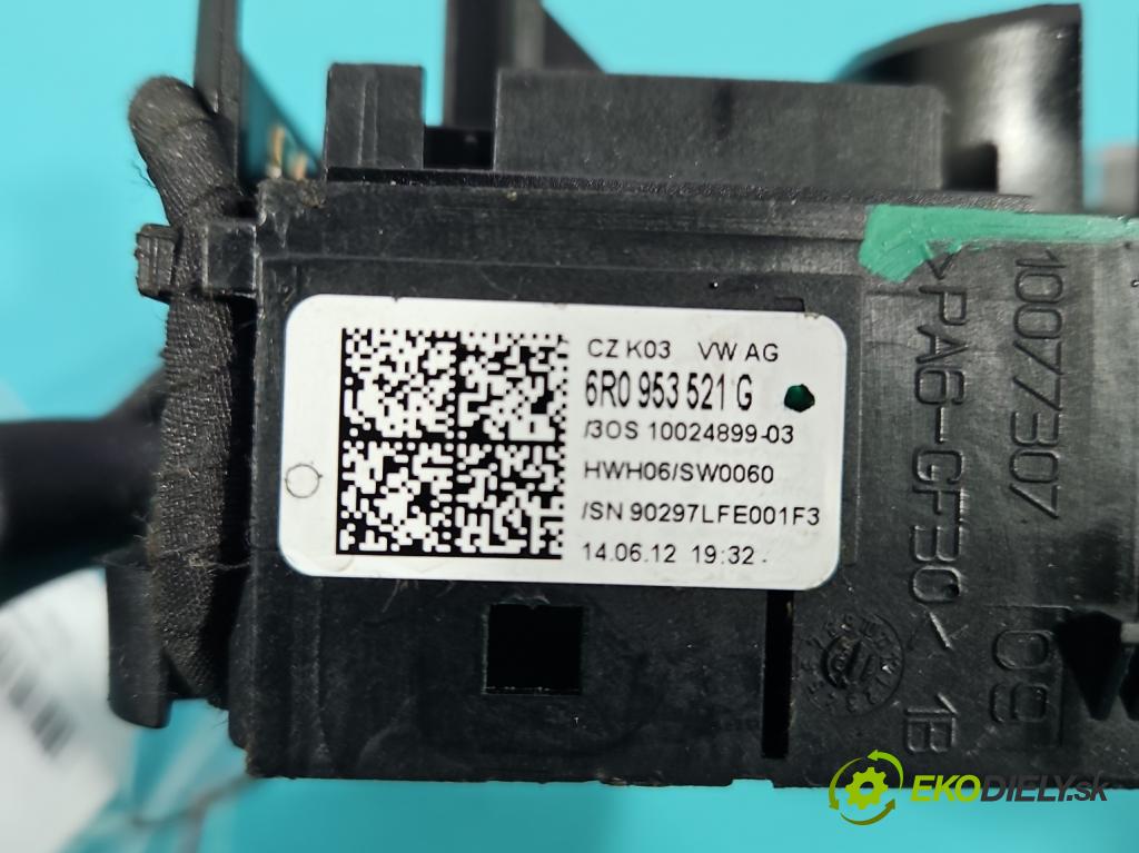 Seat Ibiza IV 6J 2008-2017 1.6 TDI 90 HP manual 66 kW 1598 cm3 5- prepínač komplex: 6R0953521G (Prepínacie páčky pod volantom)