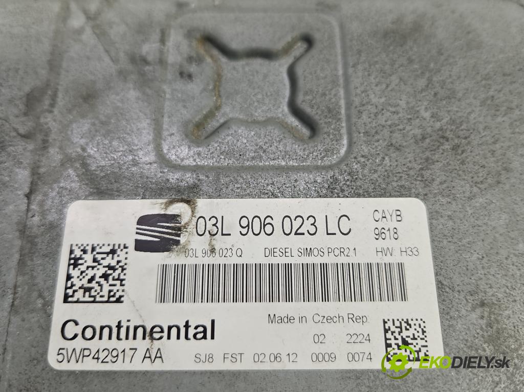 Seat Ibiza IV 6J 2008-2017 1.6 TDI 90 HP manual 66 kW 1598 cm3 5- riadiaca jednotka motora 03L906023LC