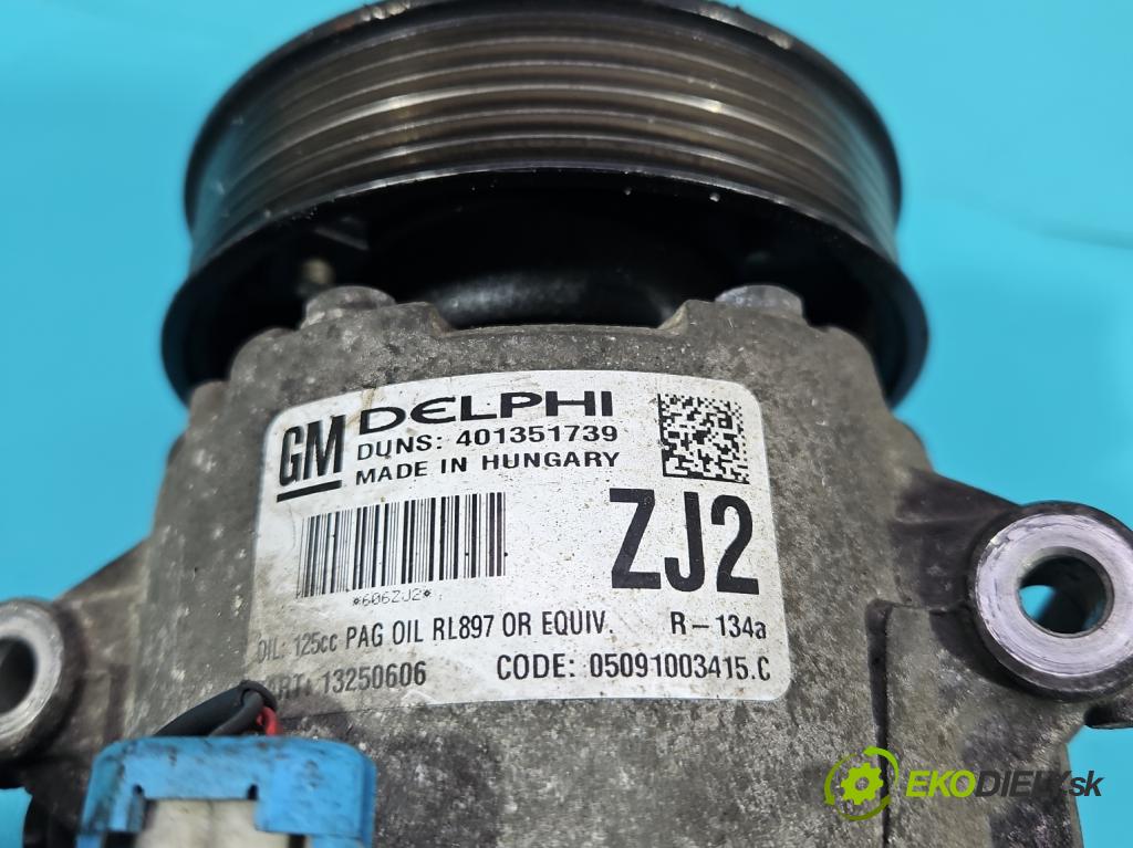 Opel Astra IV 2009-2015 1.7 CDTI 125 HP manual 92 kW 1686 cm3 5- Kompresor: klimatizácie 401351739 (Kompresory klimatizácie)