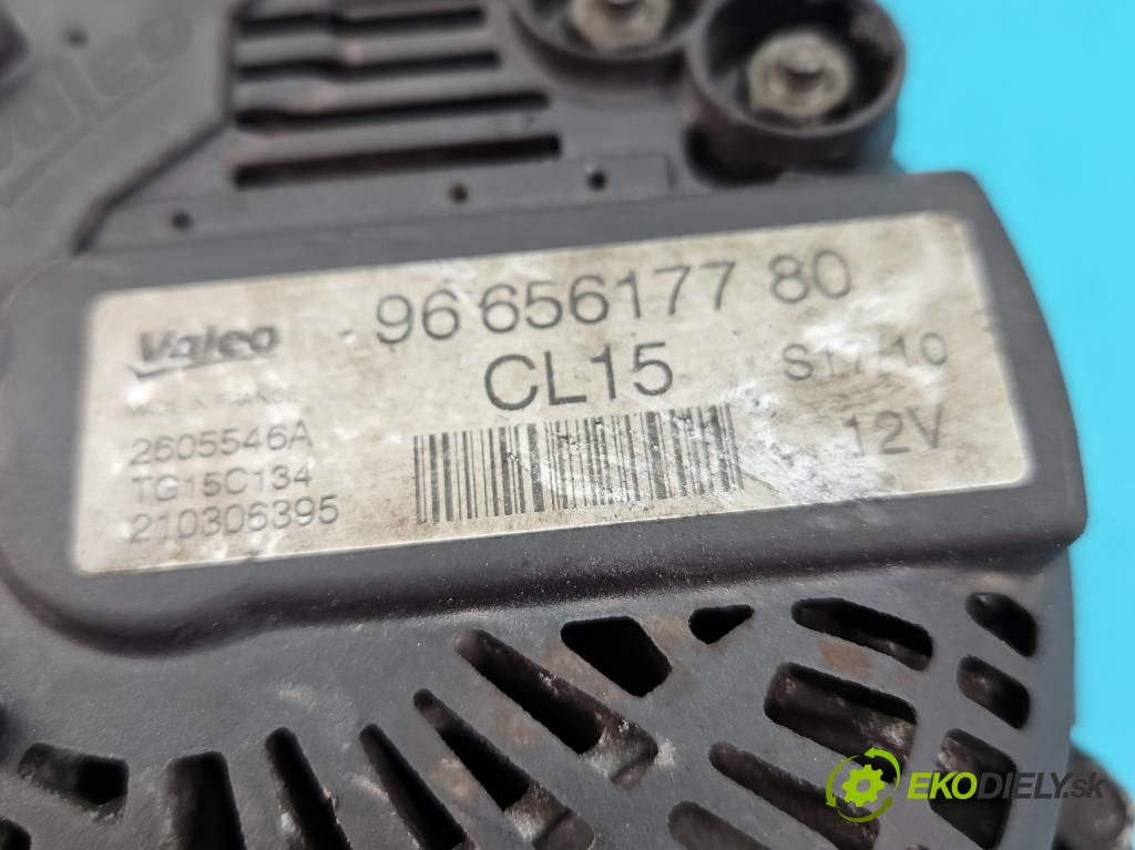 Peugeot 308 I 2007-2013 1.6 HDI 109 HP manual 80 kW 1560 cm3 3- Alternator 9665617780 (Alternátory)