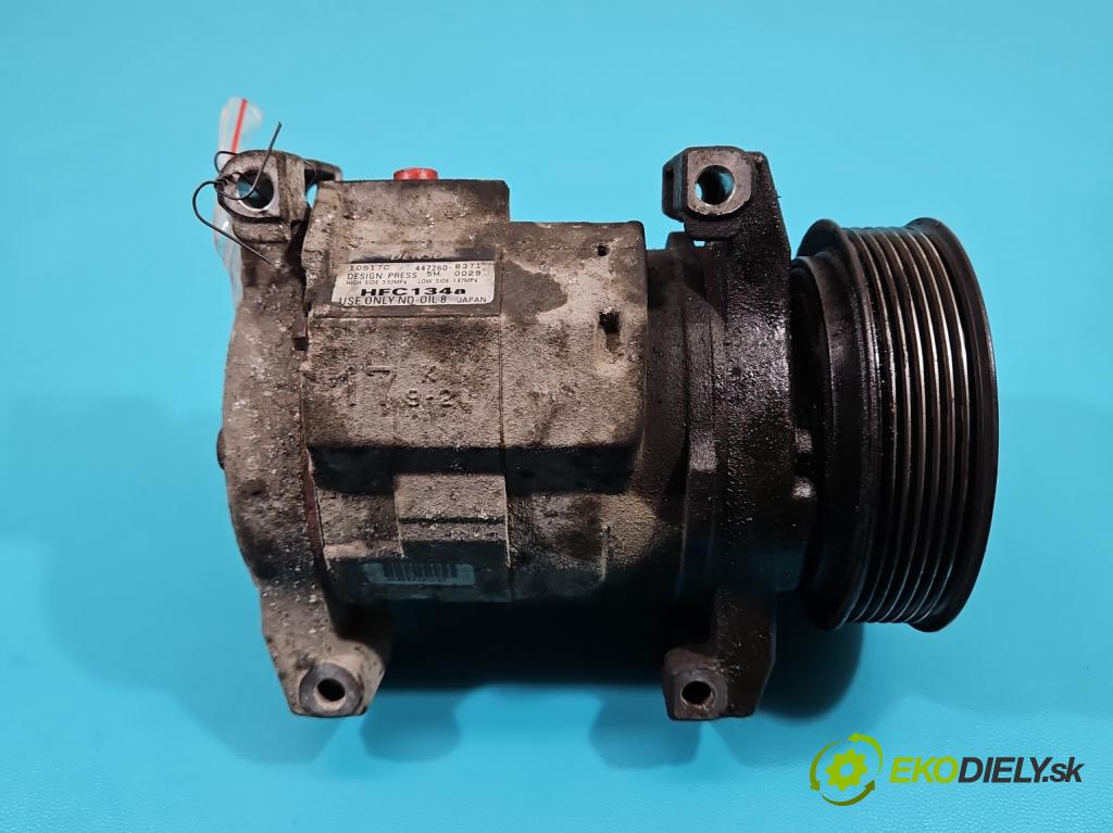 Honda Fr-v 2.0 16v i-VTEC: 150 HP manual 110 kW 1998 cm3 5- Kompresor: klimatizácie 447260-8371 (Kompresory klimatizácie)